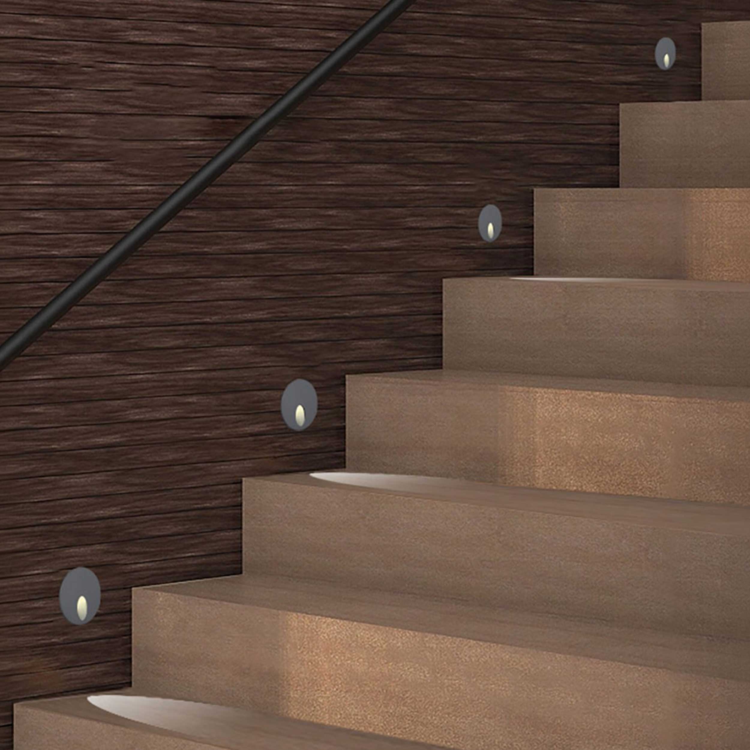 VK Light Fune LED schodiskové zapustené svietidlo okrúhle