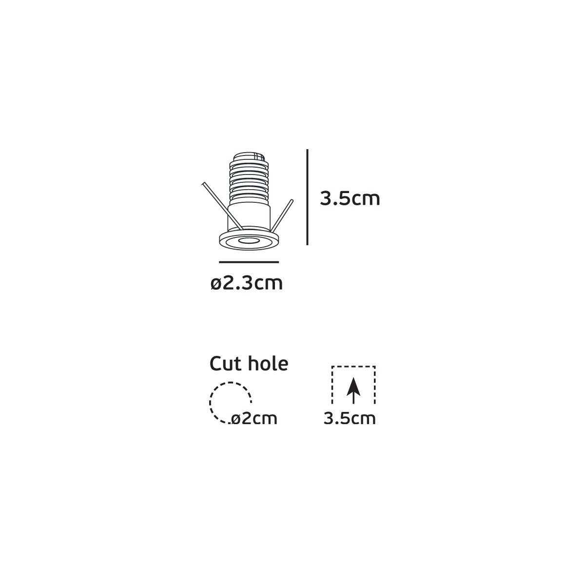VK Light Smol LED zapustené miniatúrne svietidlo
