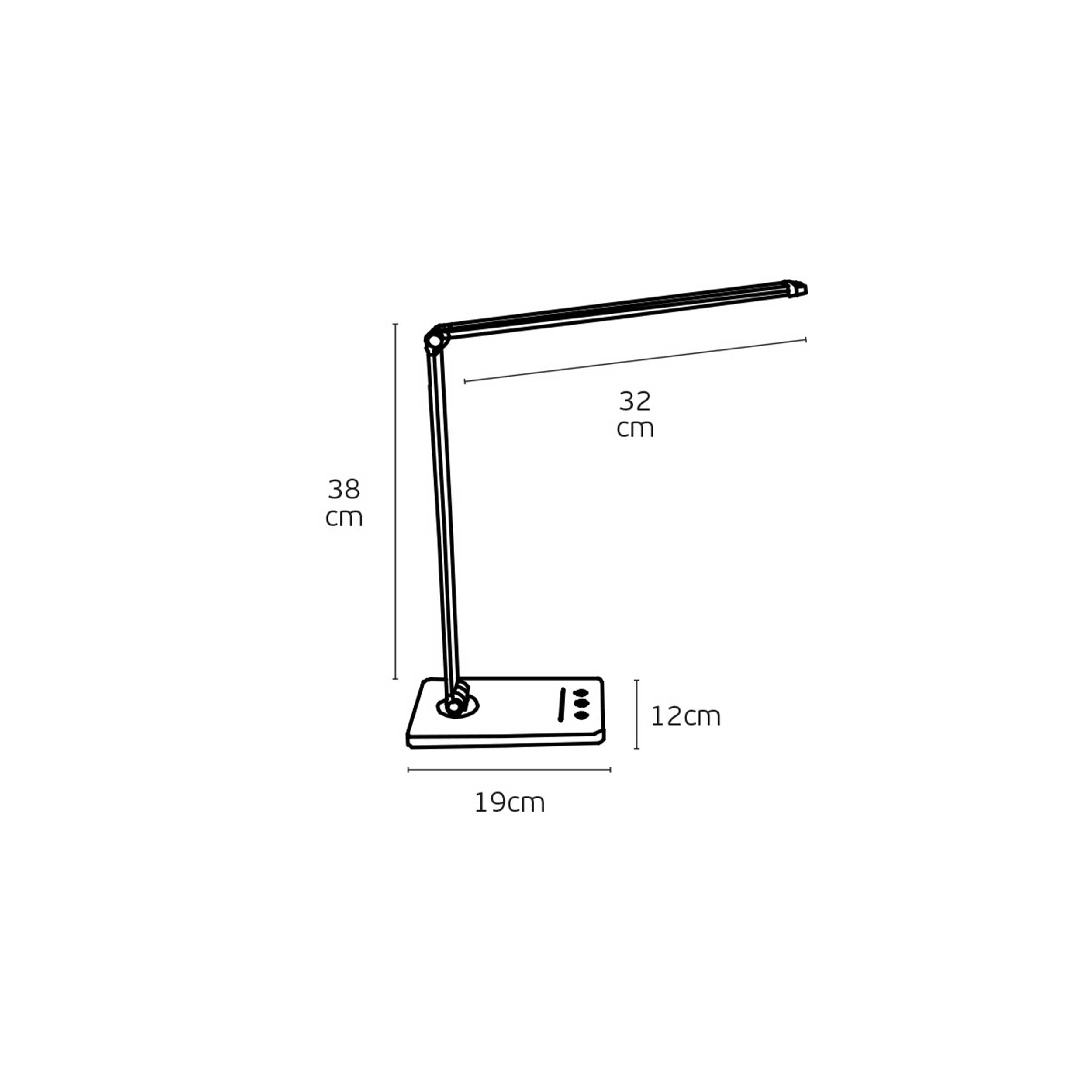 VK Light Nia Square LED stolová svietidlo s reguláciou jasu 3CCT
