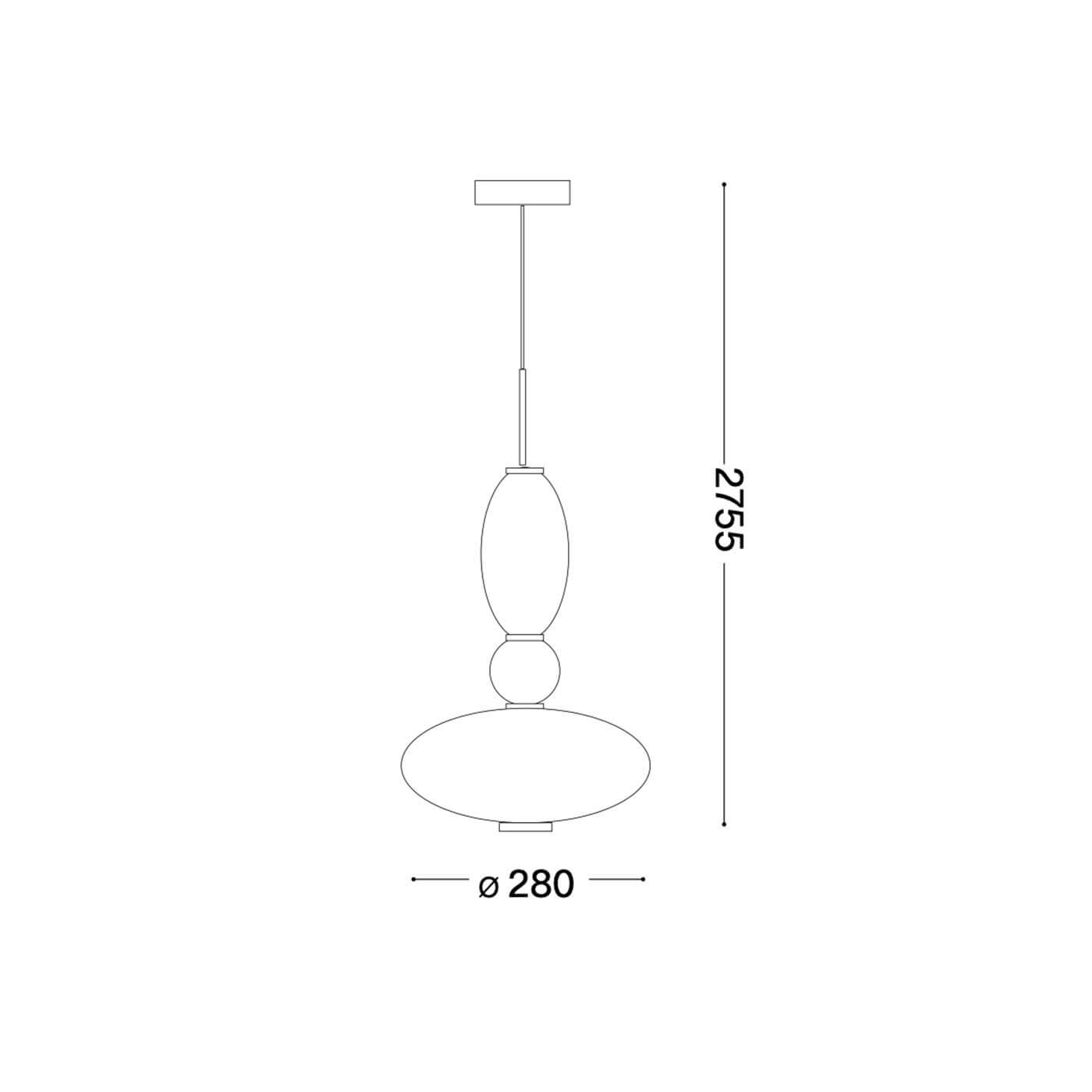 Ideal lux Lumiere LED závěsné skleněné svítidlo