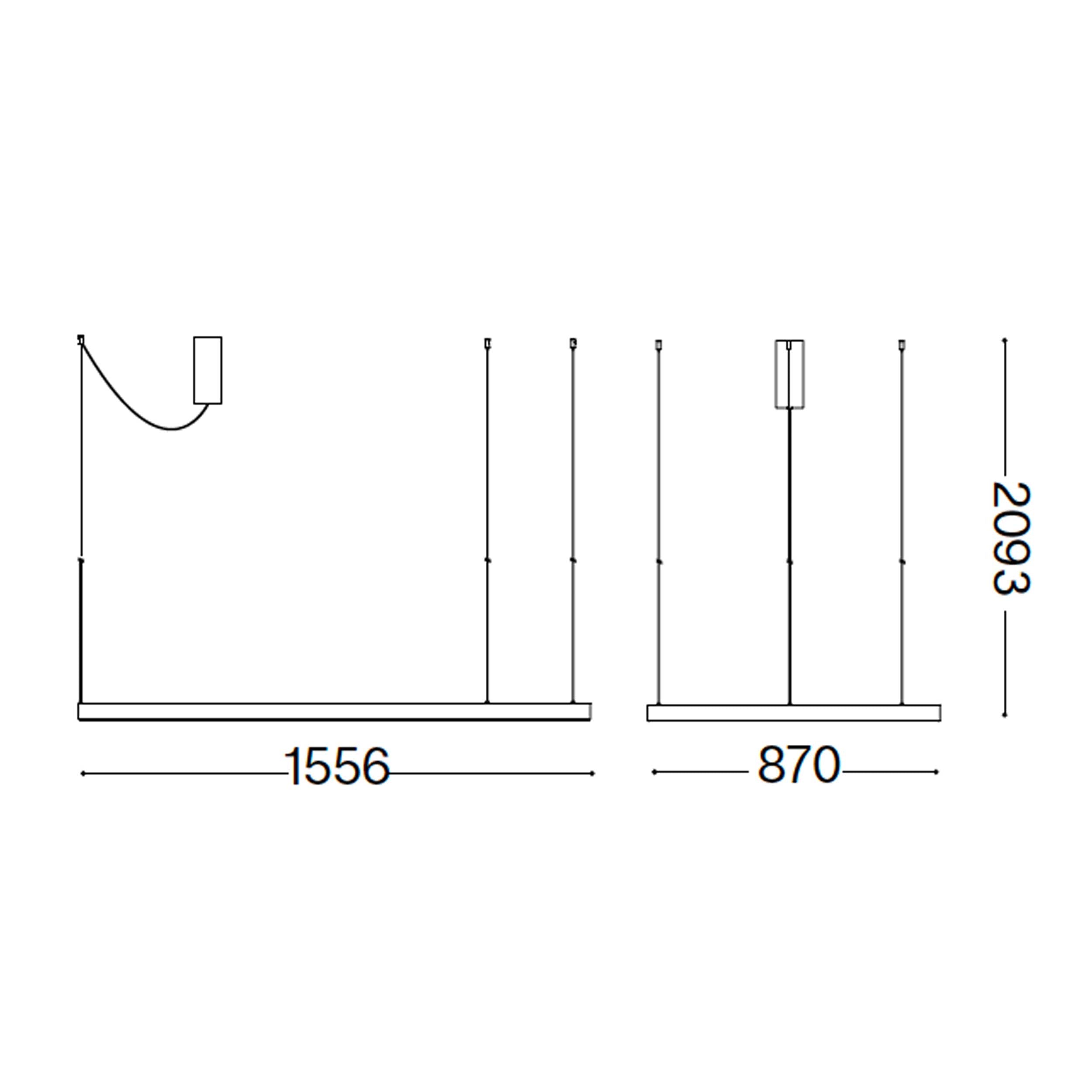 Závesné LED svietidlo Ideal lux Waves