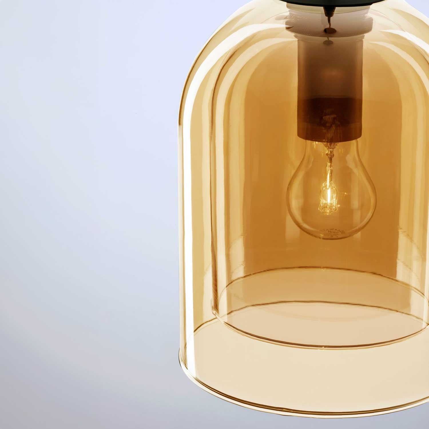 Nova Luce Velor single E27 skleněné závěsné svítidlo