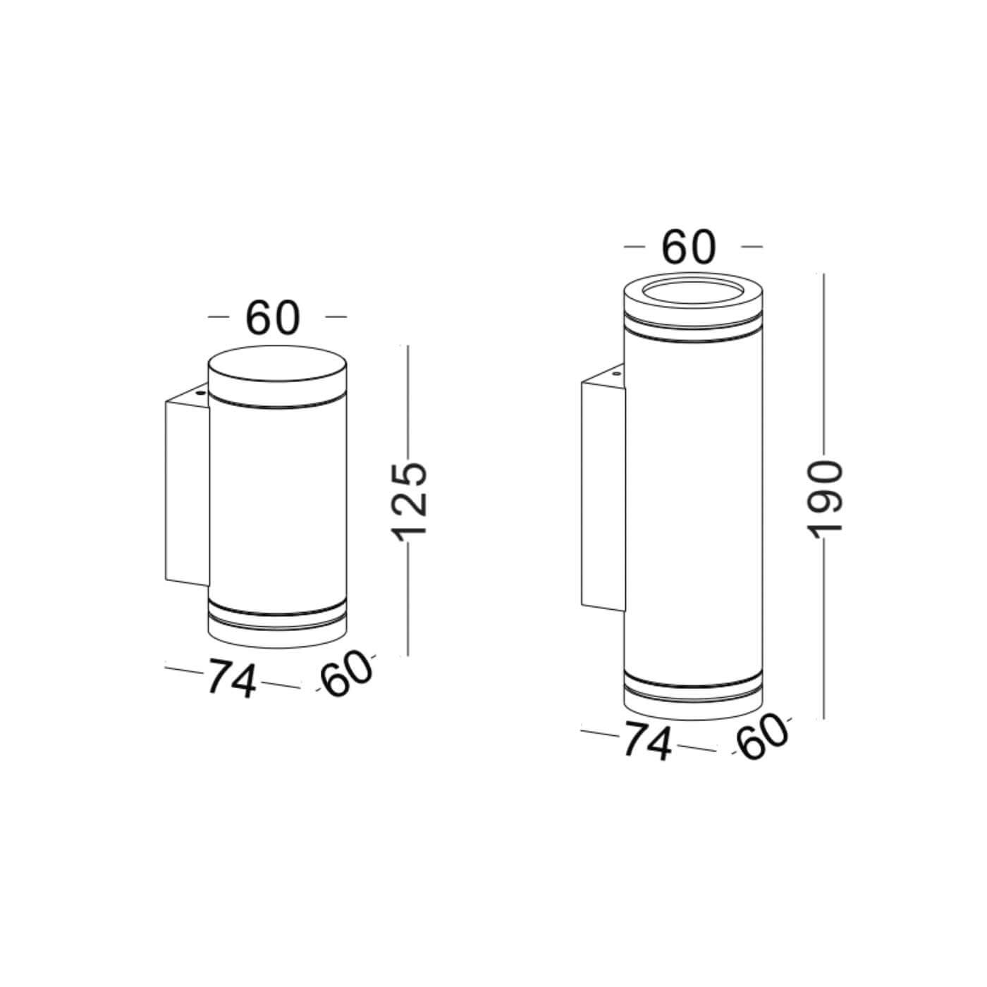 Luca round LED nástěnné svítidlo IP65 Ra>90