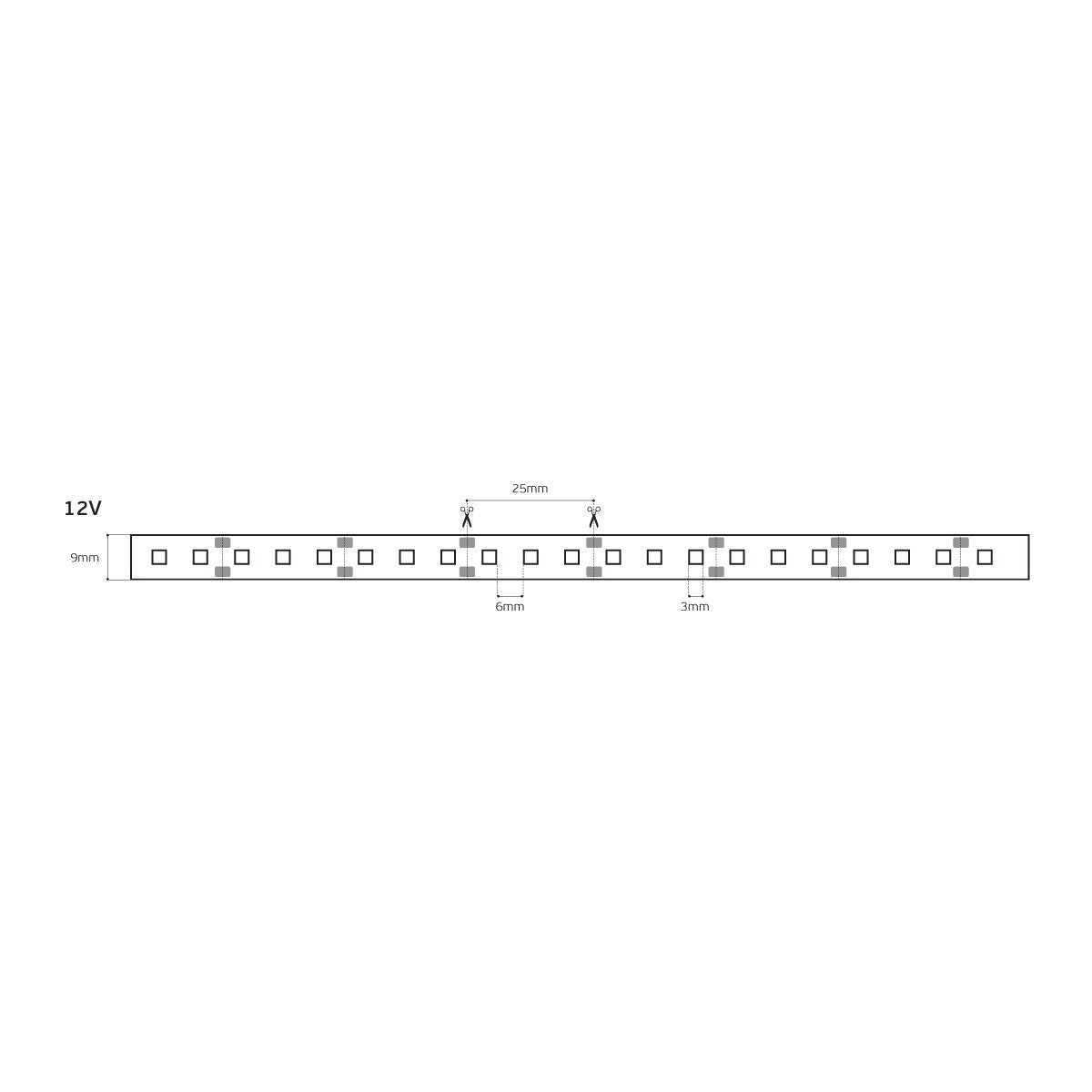 LED pásik 12 V CRI80 IP55 2700 K (5 m)