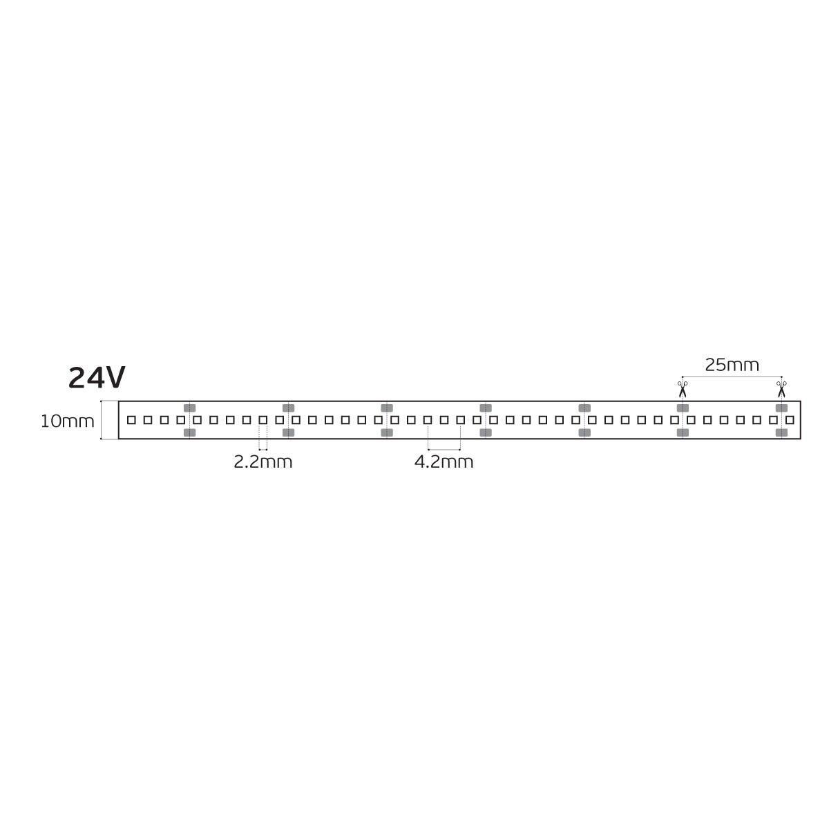 LED pásik 24 V CRI90 IP20 2700 K (5 m)