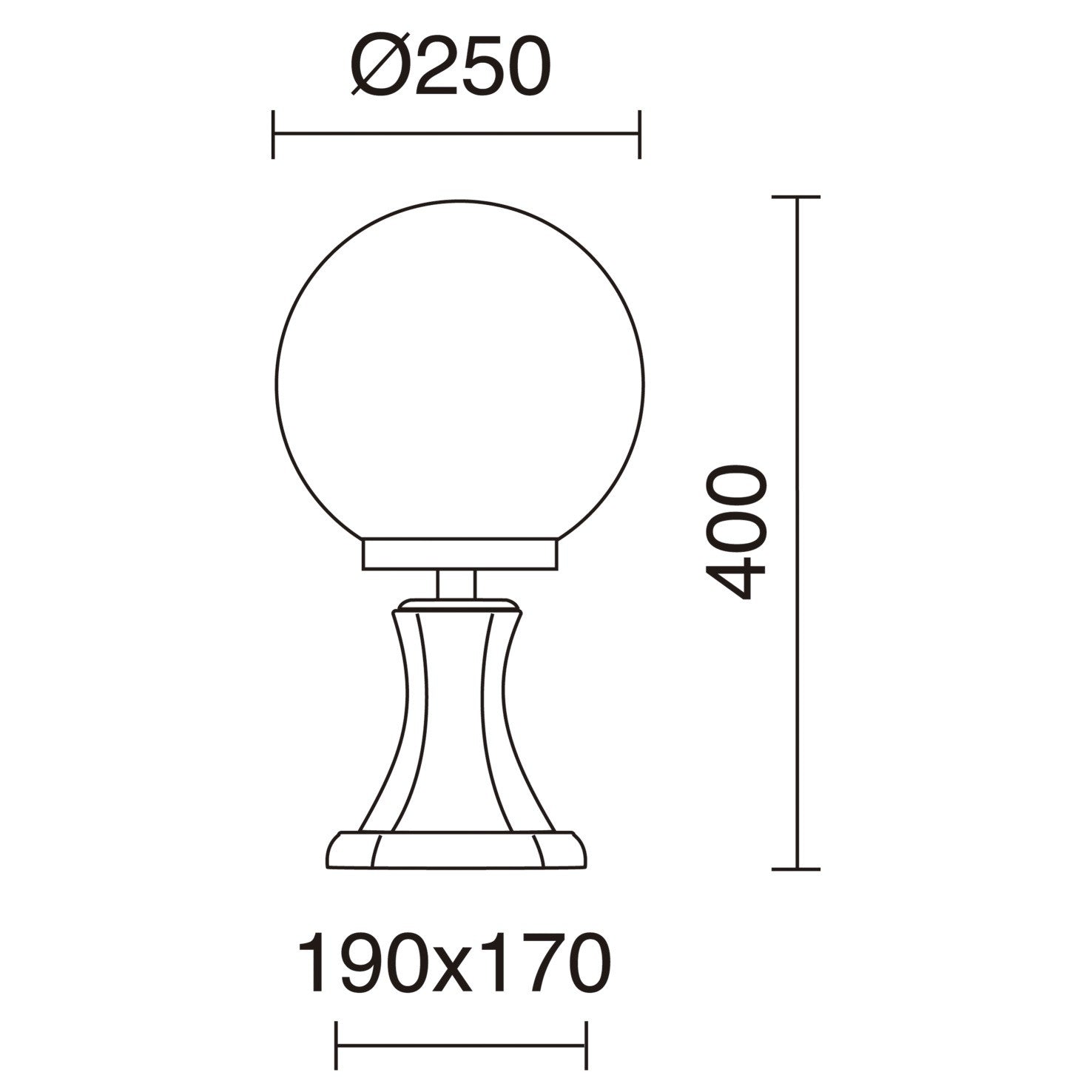 Dopo Cast S E27 sloupkové svítidlo černé