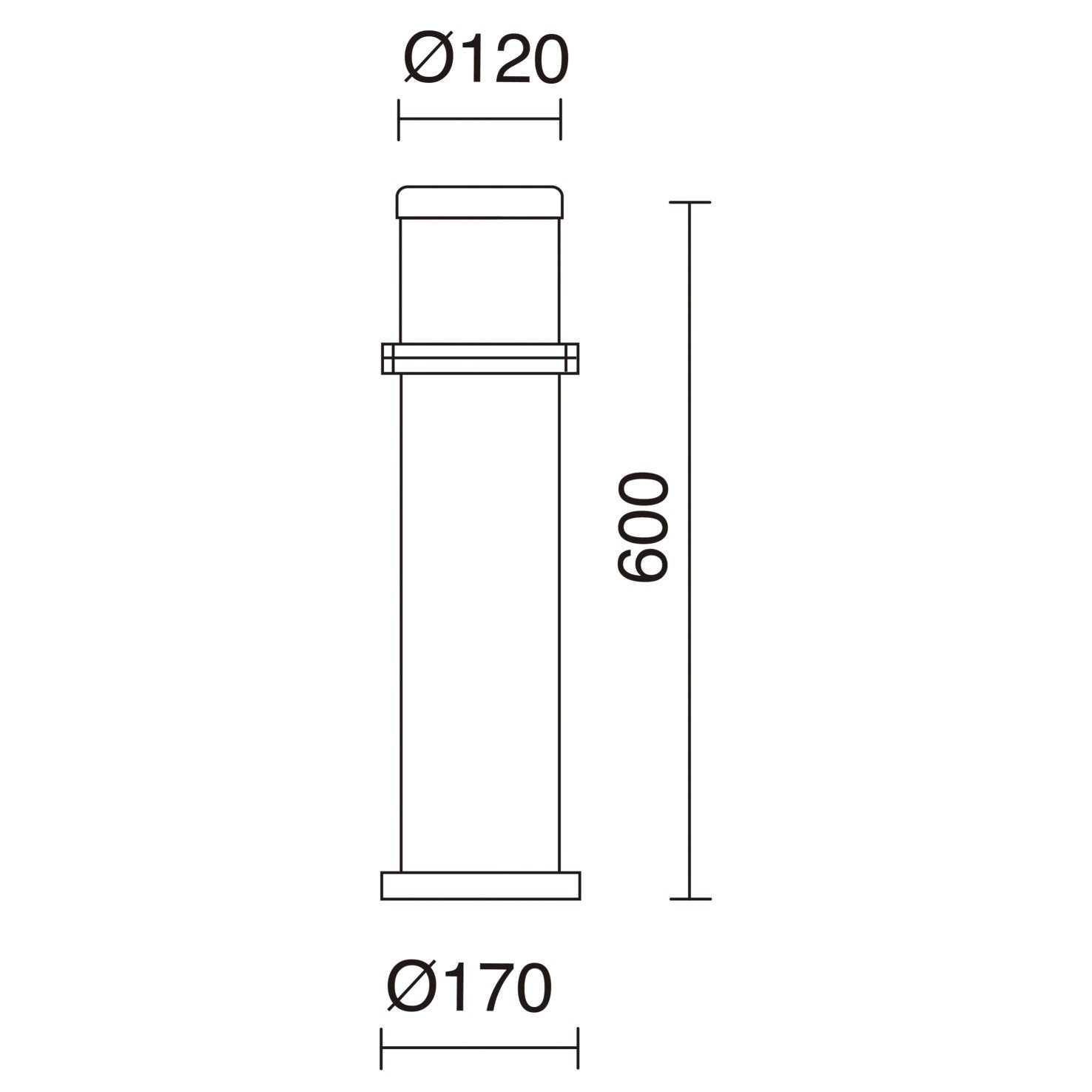 Dopo Omo E27 sloupkové svítidlo antracitové
