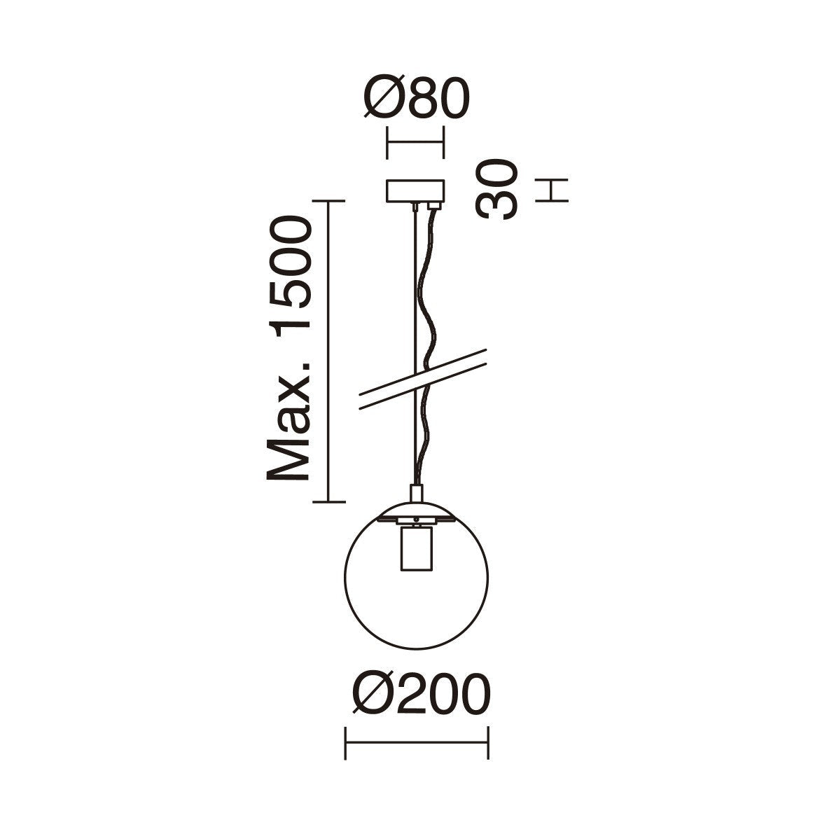 Exo Oxy mat E27 závěsné svítidlo černé