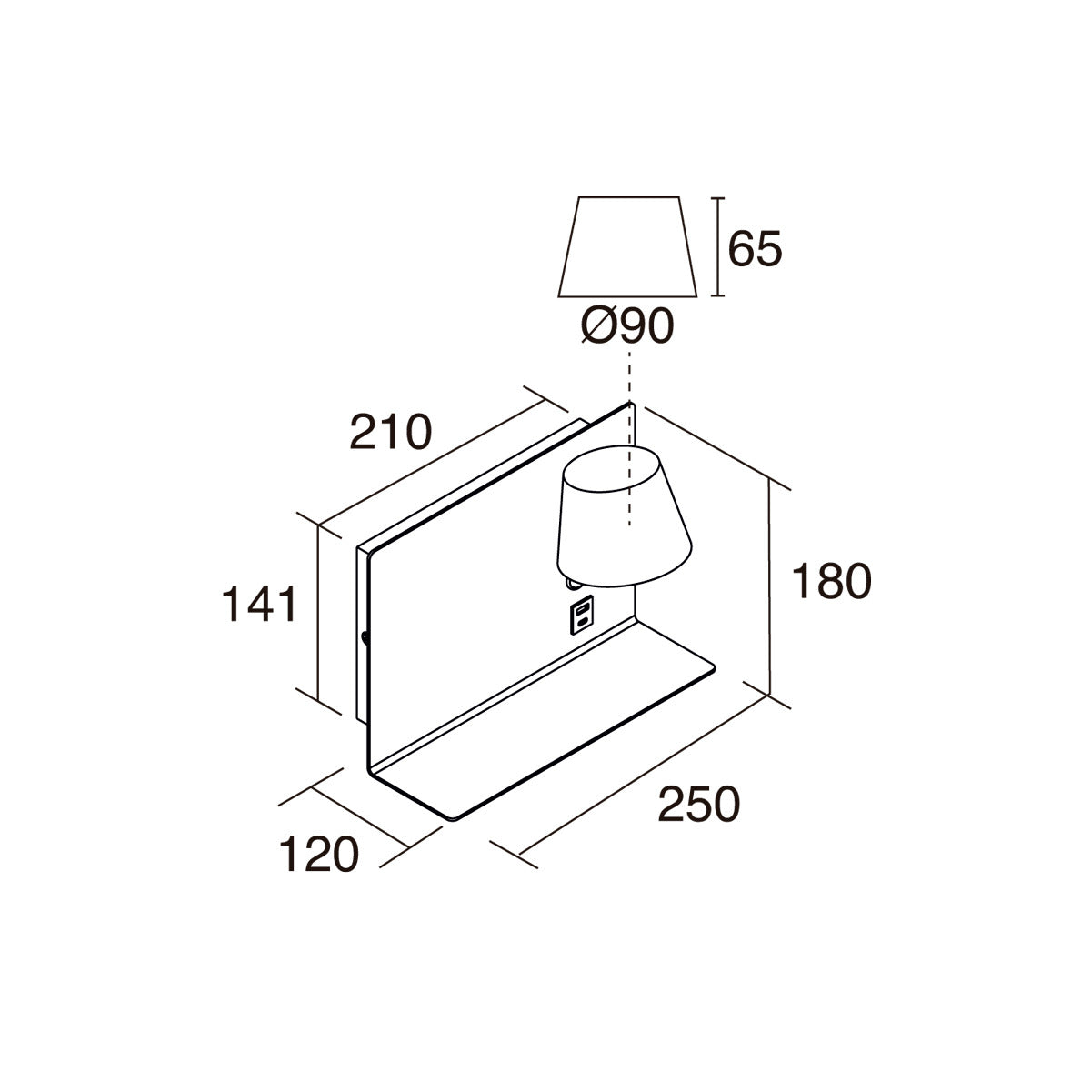 Exo Serene USB LED nástěnné svítidlo bílé