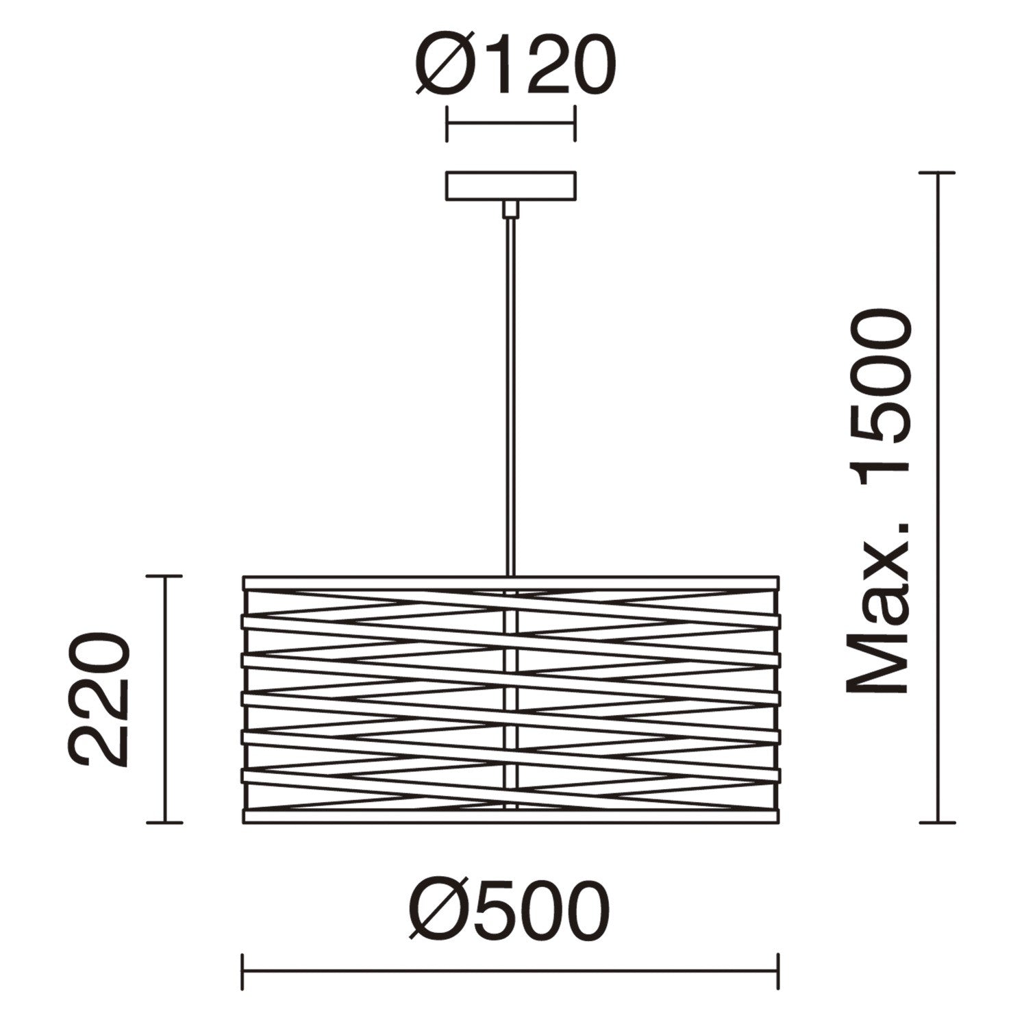 Exo Sira E27 závěsné svítidlo bílé