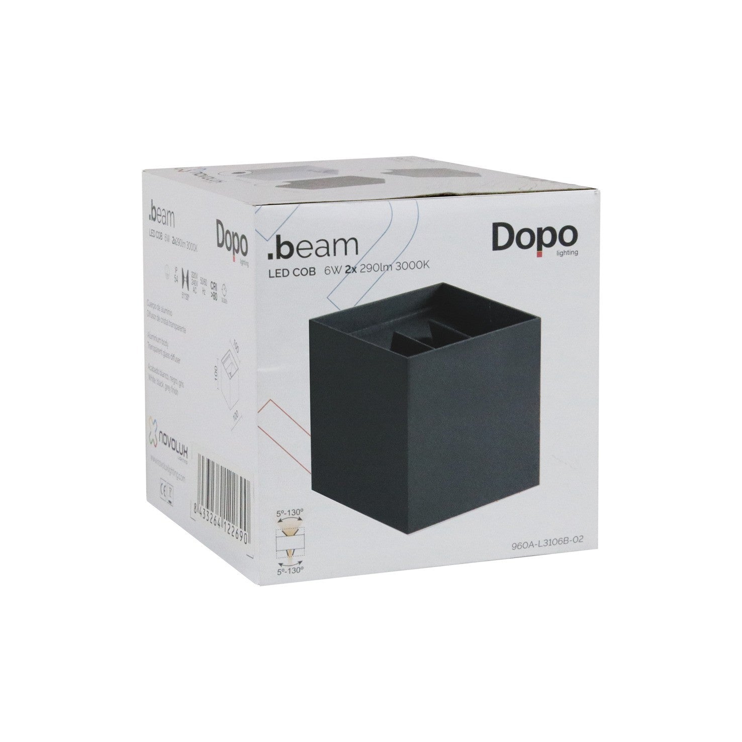 Dopo Beam up/down LED přisazené svítidlo černé