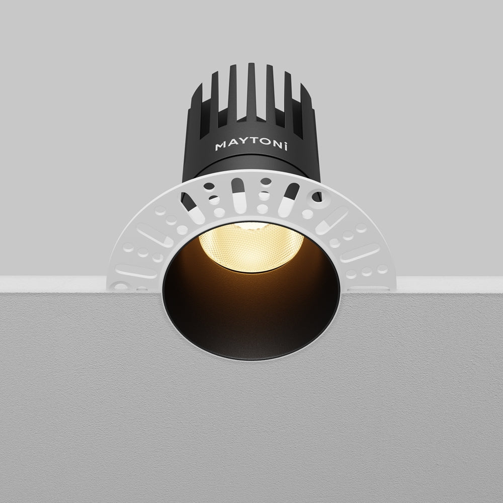 Maytoni downlight Dip LED 50° zapustené kruhové svietidlo čierne