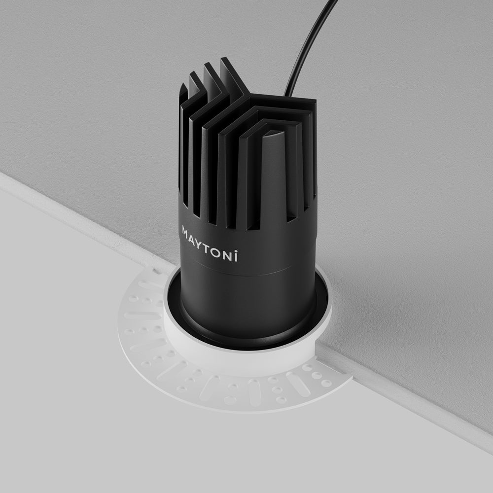Maytoni downlight Dip LED 50° zapustené kruhové svietidlo čierne