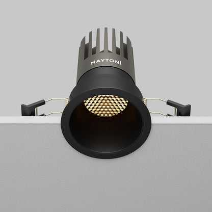 Maytoni downlight Dip LED 50° zapustené kruhové svietidlo čierne
