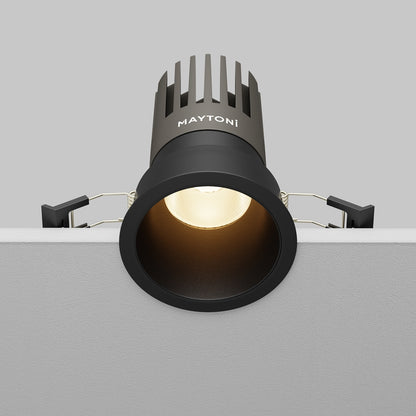 Maytoni downlight Dip LED 50° zapustené kruhové svietidlo čierne