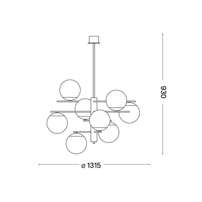 Ideal lux Gourmet E14 závěsné svítidlo lustr