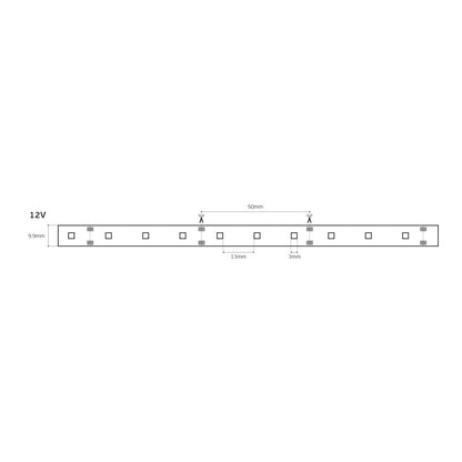 LED pásik 12 V CRI80 IP55 6000 K (5 m)
