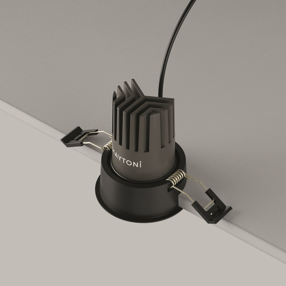 Maytoni downlight Dip LED 50° zapustené kruhové svietidlo čierne