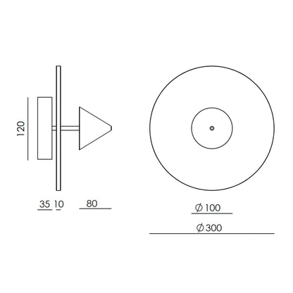 Aromas Anza LED nástěnné svítidlo alabastr