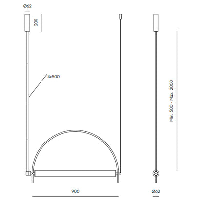 Aromas Arc LED závěsné svítidlo