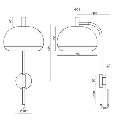 Aromas Cloud G9 nástěnné svítidlo
