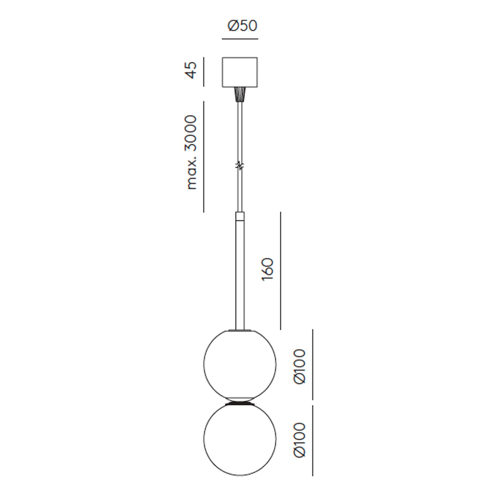 Aromas Dalt G9 závěsné svítidlo