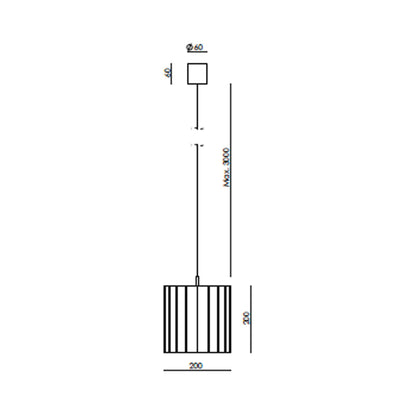 Aromas Dena LED závěsné keramické svítidlo