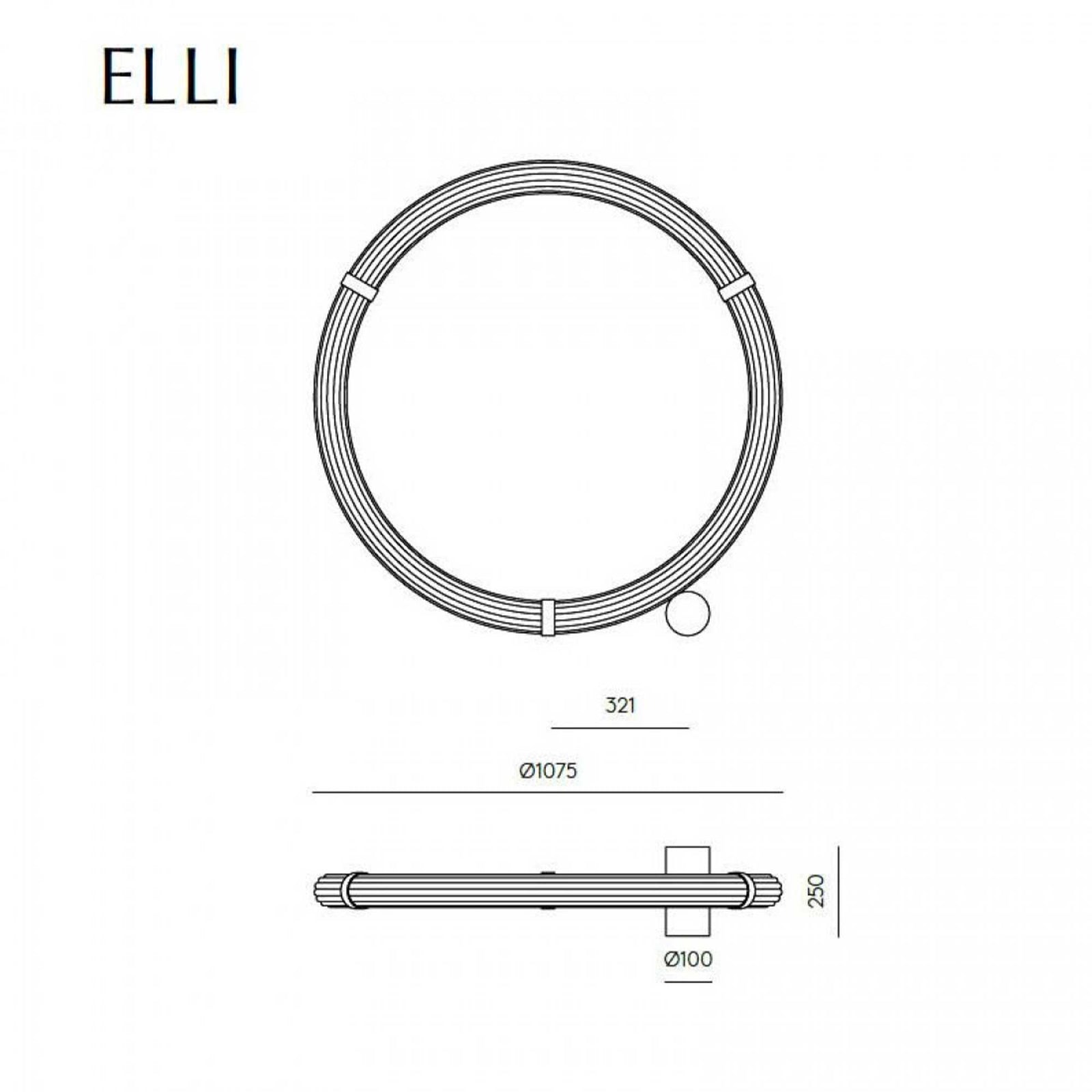 Aromas Elli LED stojací kruhové svítidlo stmívatelné
