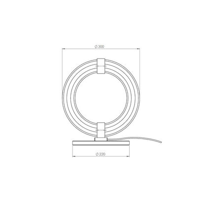 Aromas Elli LED stolní kruhové svítidlo stmívatelné