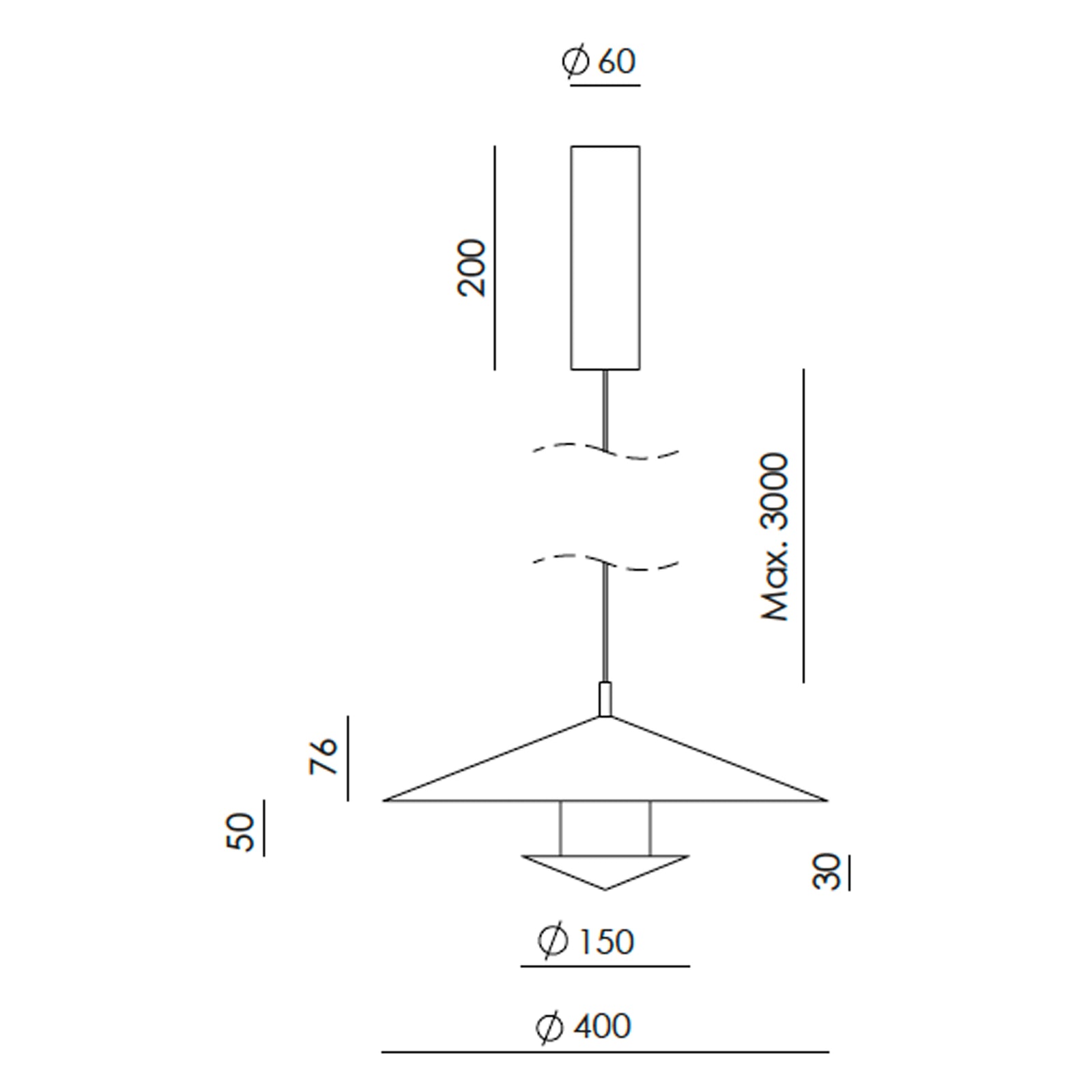 Aromas Gehit LED závěsné svítidlo