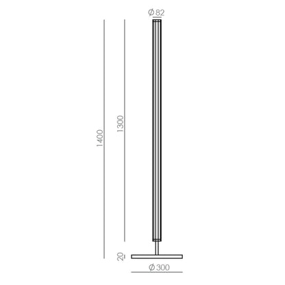 Aromas Niro LED stojací svítidlo stmívatelné
