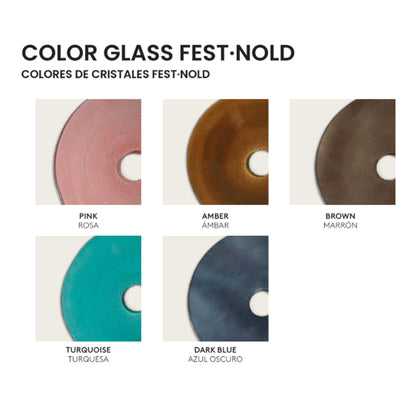 Sklenená nástenná svietidlo Aromas Nold E27