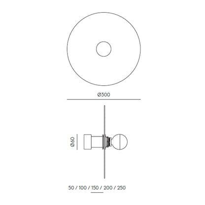 Sklenená nástenná svietidlo Aromas Nold E27