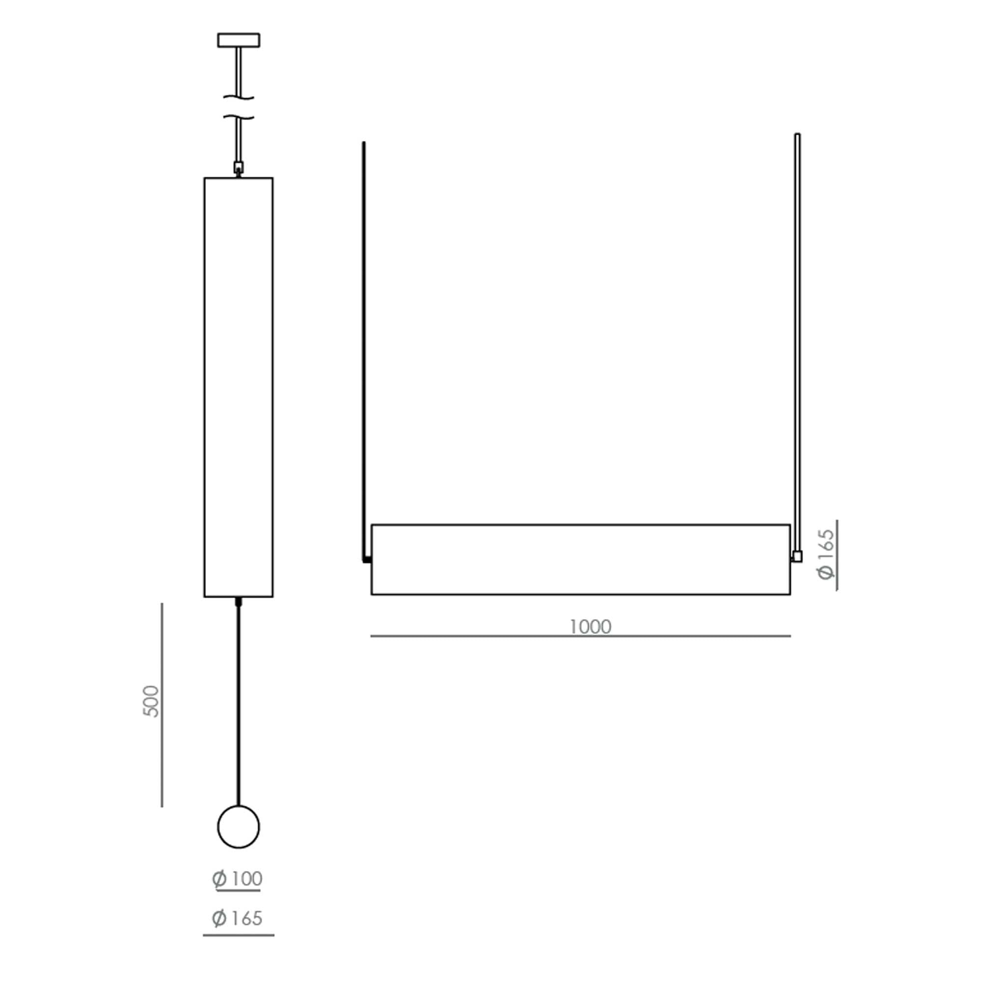 Aromas Nooi L T8 závěsné svítidlo lněné
