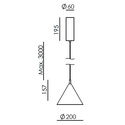 Aromas Trag LED závěsné svítidlo