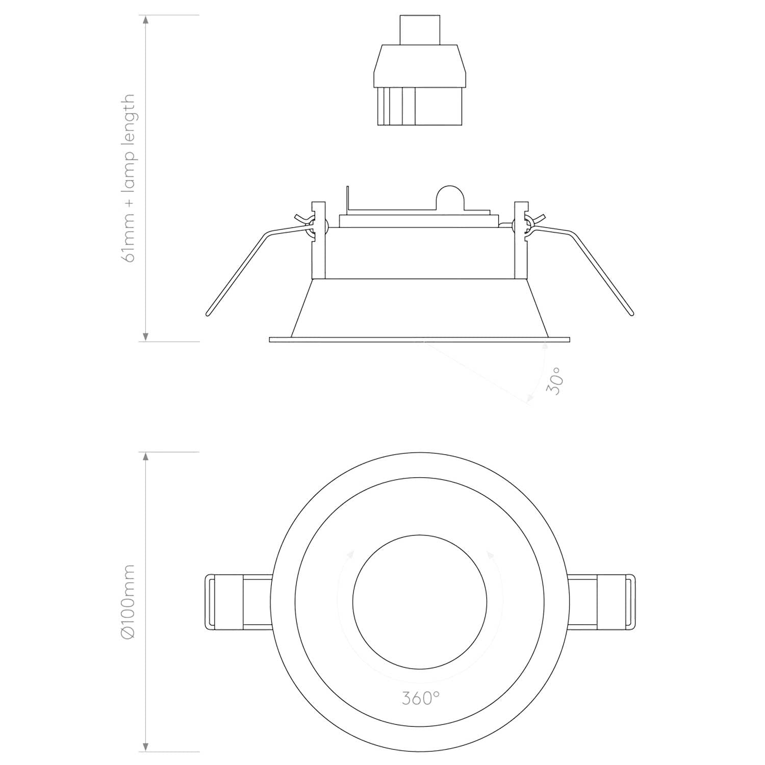 Astro Minima Slimline nastavitelné požárně odolné svítidlo