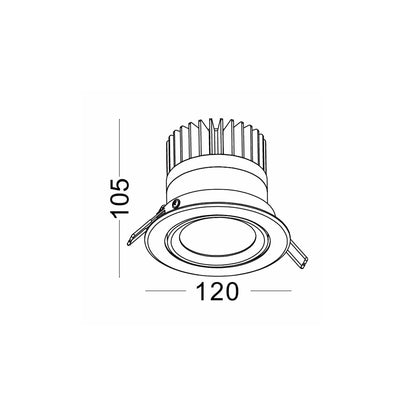 Tony LED zápustné venkovní svítidlo IP65 Ra>90 náklopné