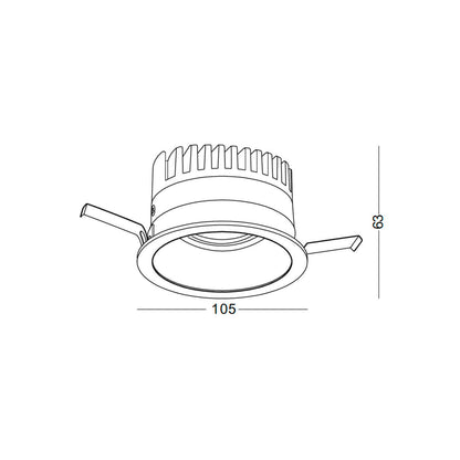 Superslim Spotlight LED zápustné kulaté svítidlo Ra90