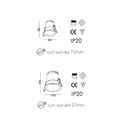 Downlight Deep LED zápustné svítidlo Ra>95
