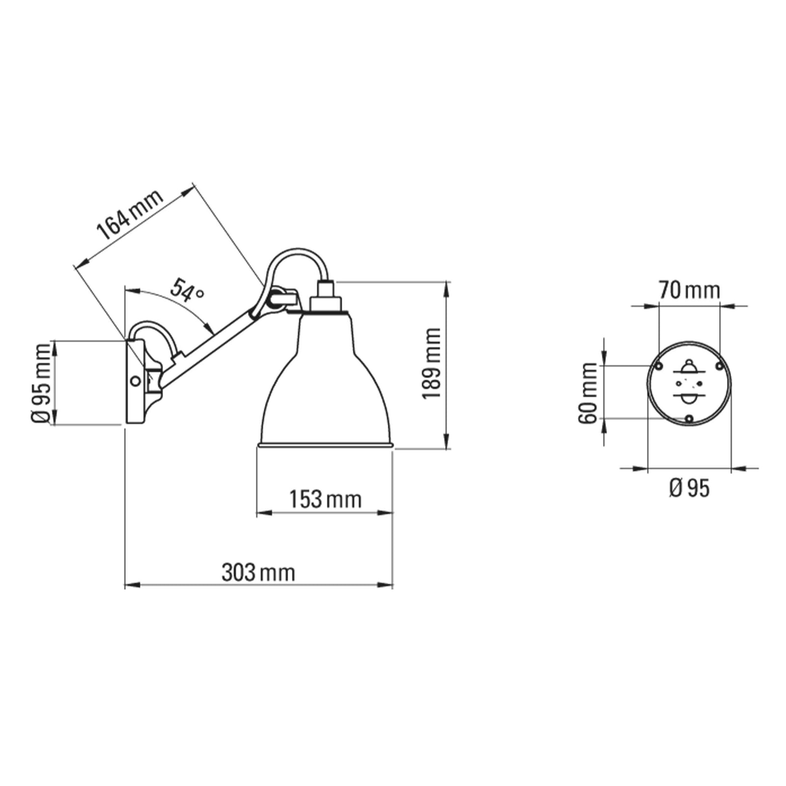 DCW éditions Lampe Gras N°104 E27 kúpeľňové svetlo IP44