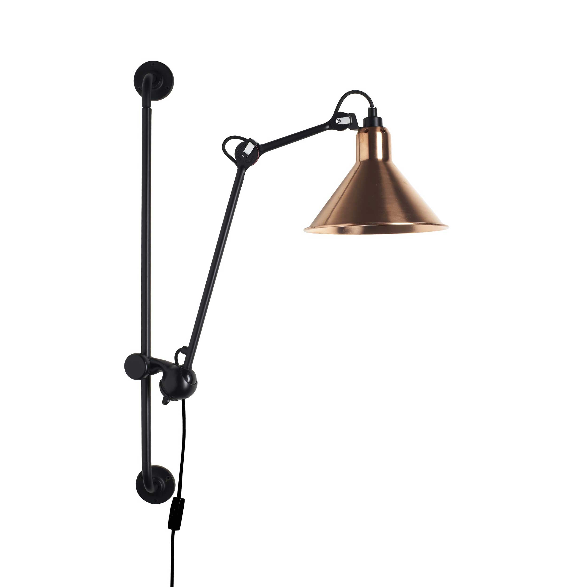 DCW éditions Lampe Gras N°210 E14 nástenné svietidlo s vypínačom