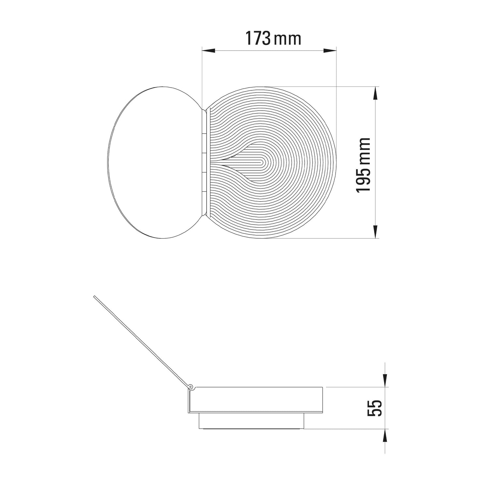 DCW éditions Poudrier LED nástenné svietidlo