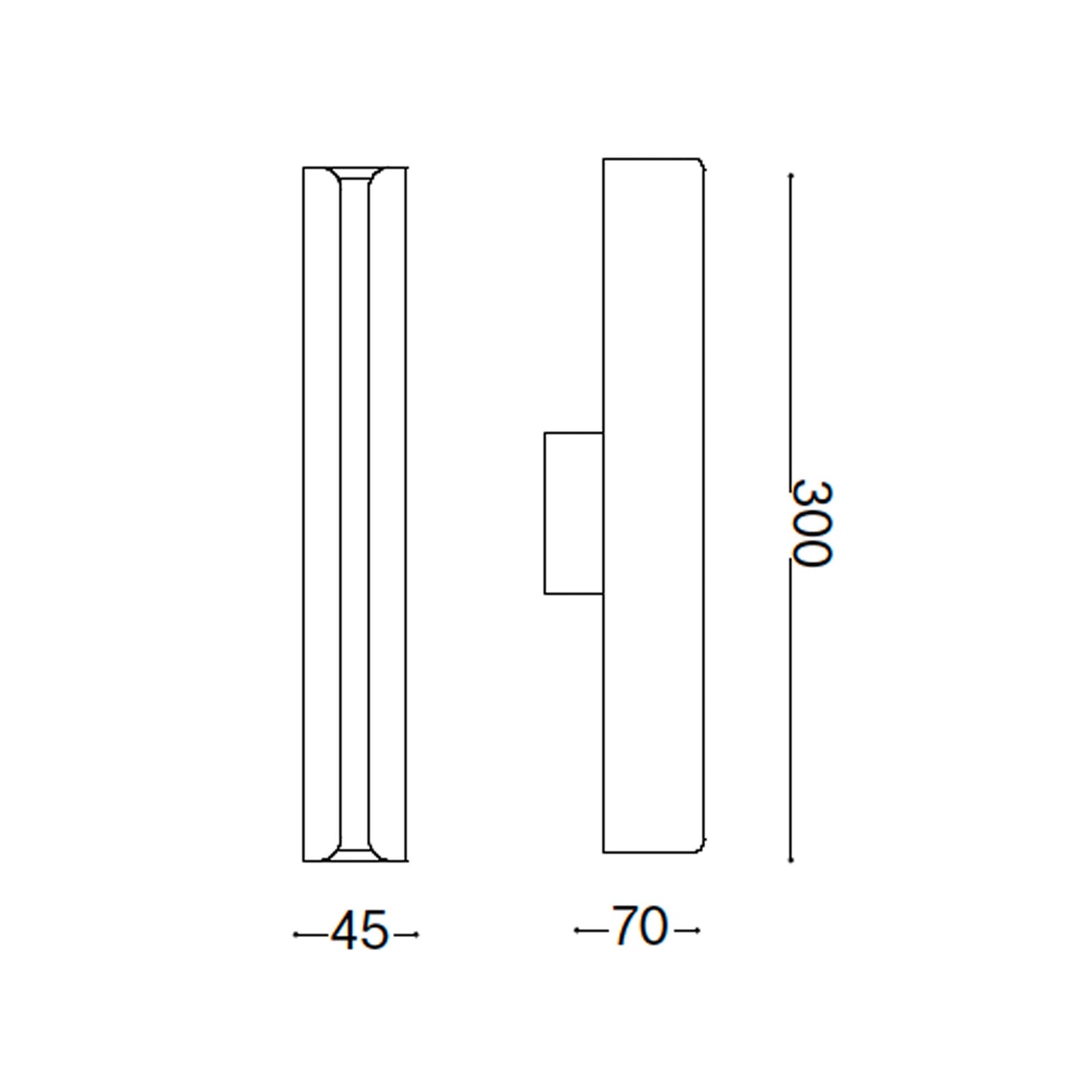 Ideal lux LED nástenné svietidlo Dorica