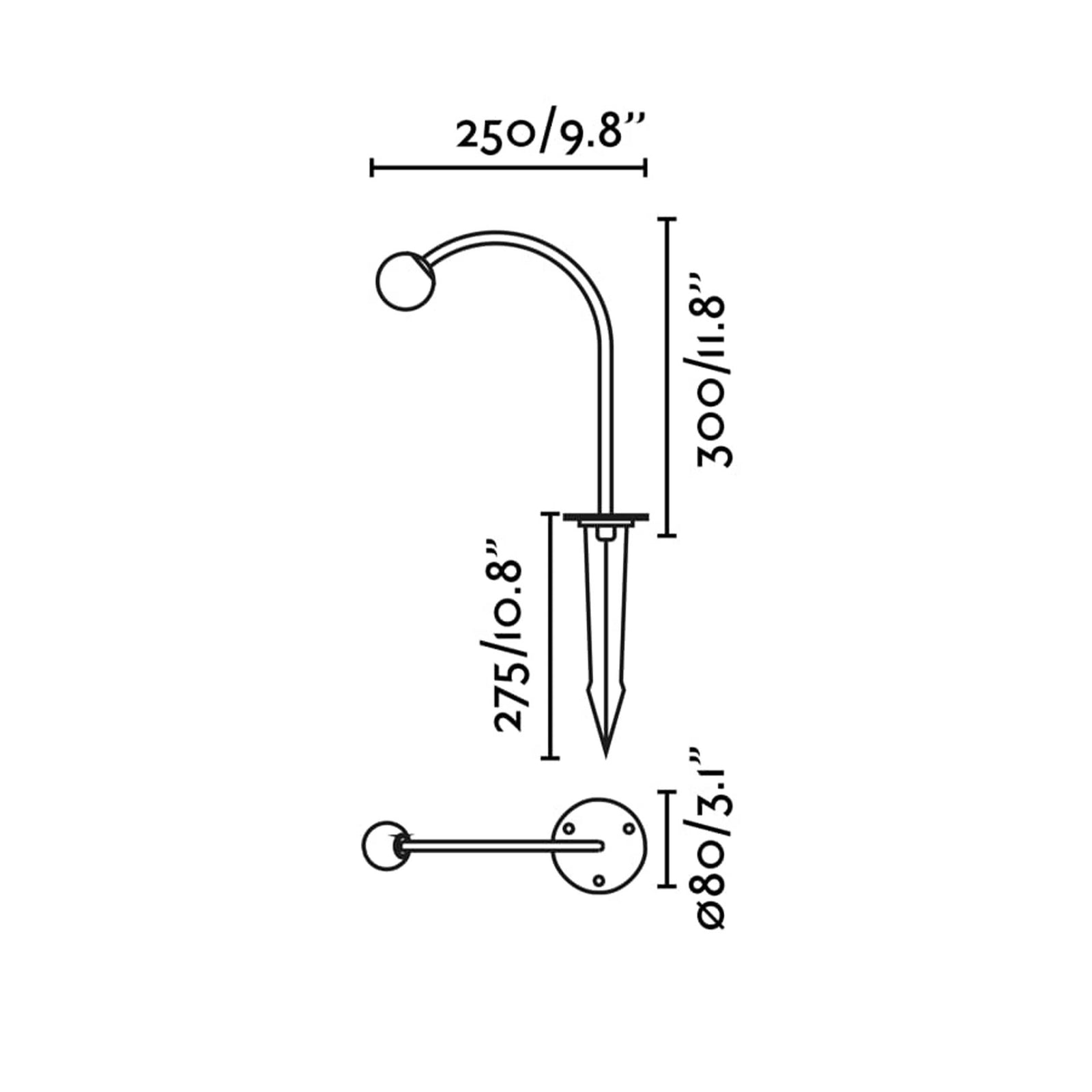 Faro Cuca LED stĺpové vonkajšie oblúkové svietidlo IP65 220-240V