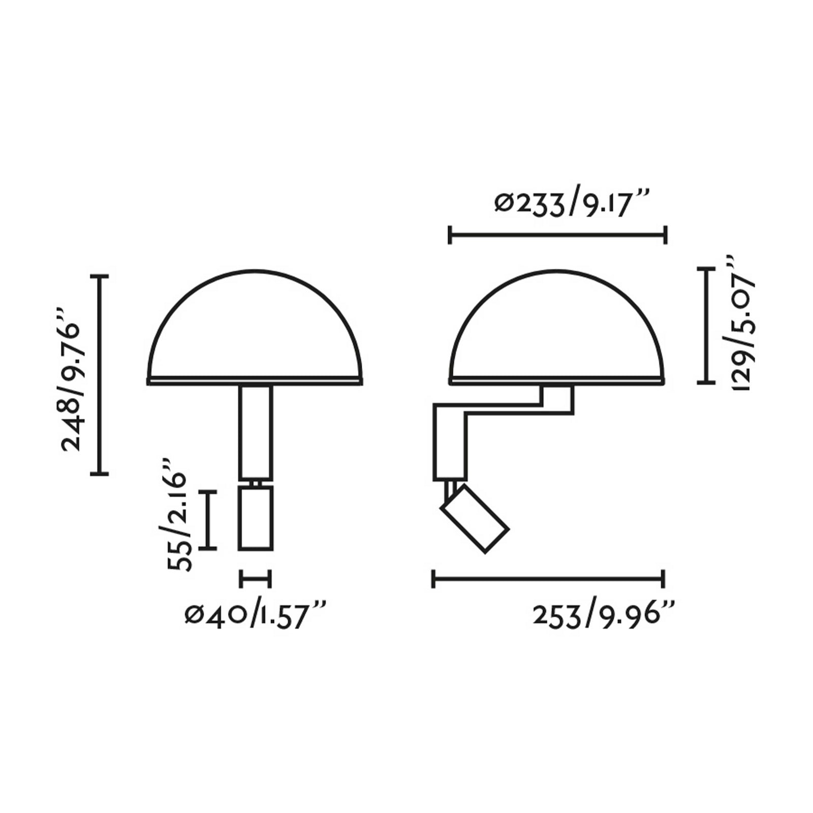Nástenná lampa Faro Dome E27