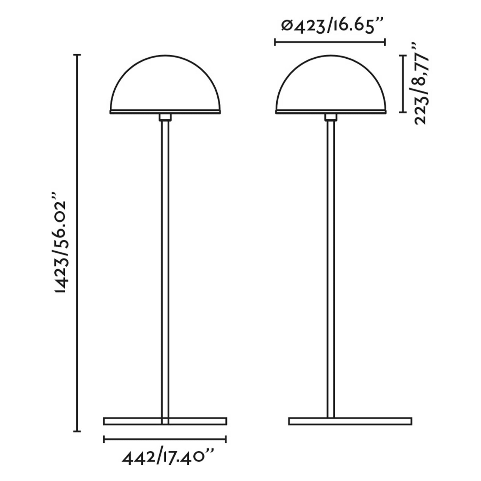 Stojacia lampa Faro Dome E27