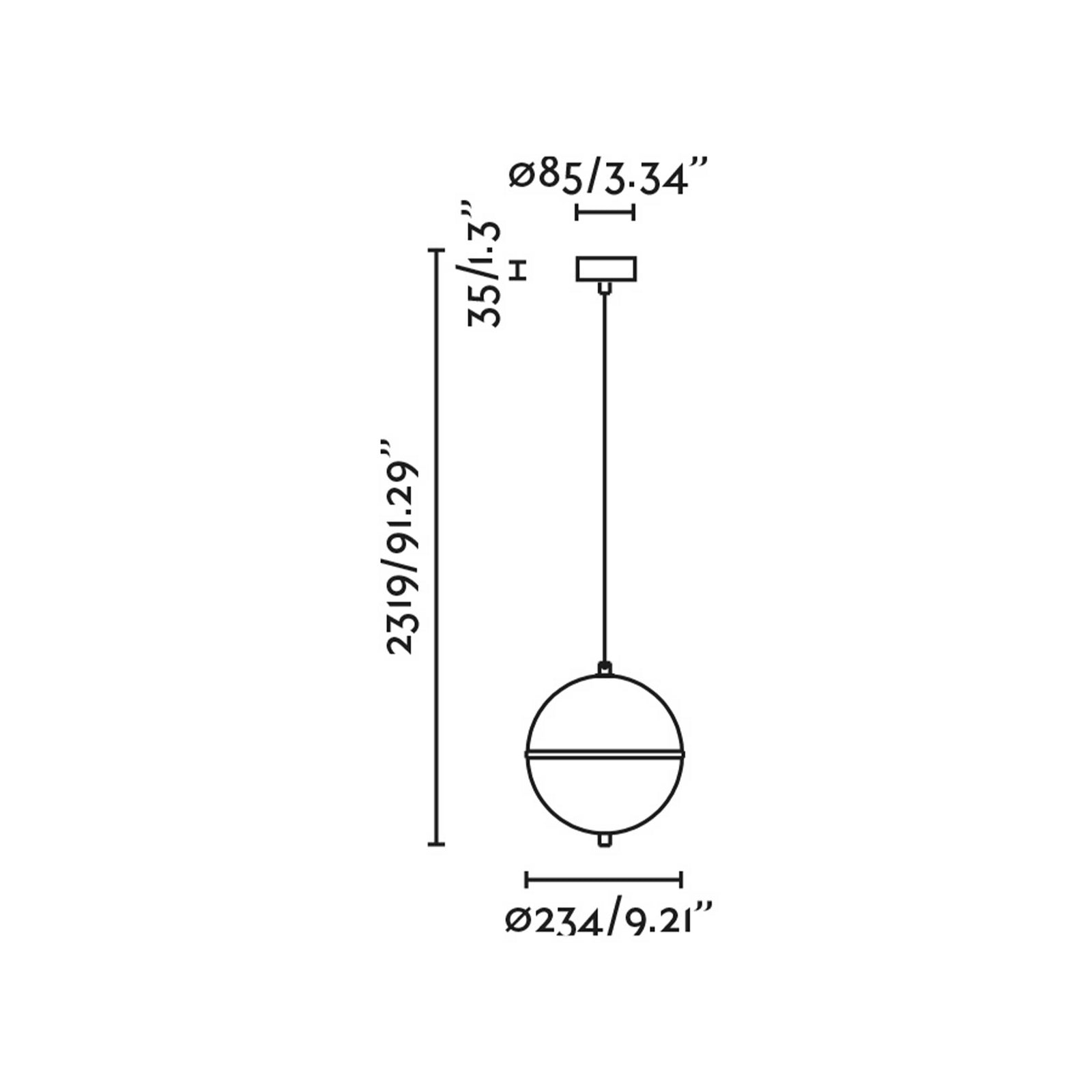 Závesné svietidlo Faro Dome
