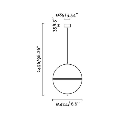 Závesné svietidlo Faro Dome