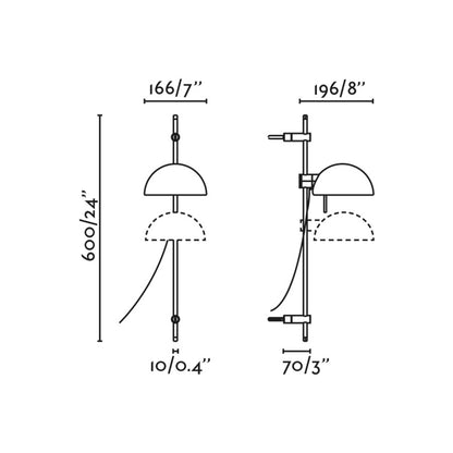 Nástenné svietidlo Faro Matilda E14 s nastaviteľným ramenom