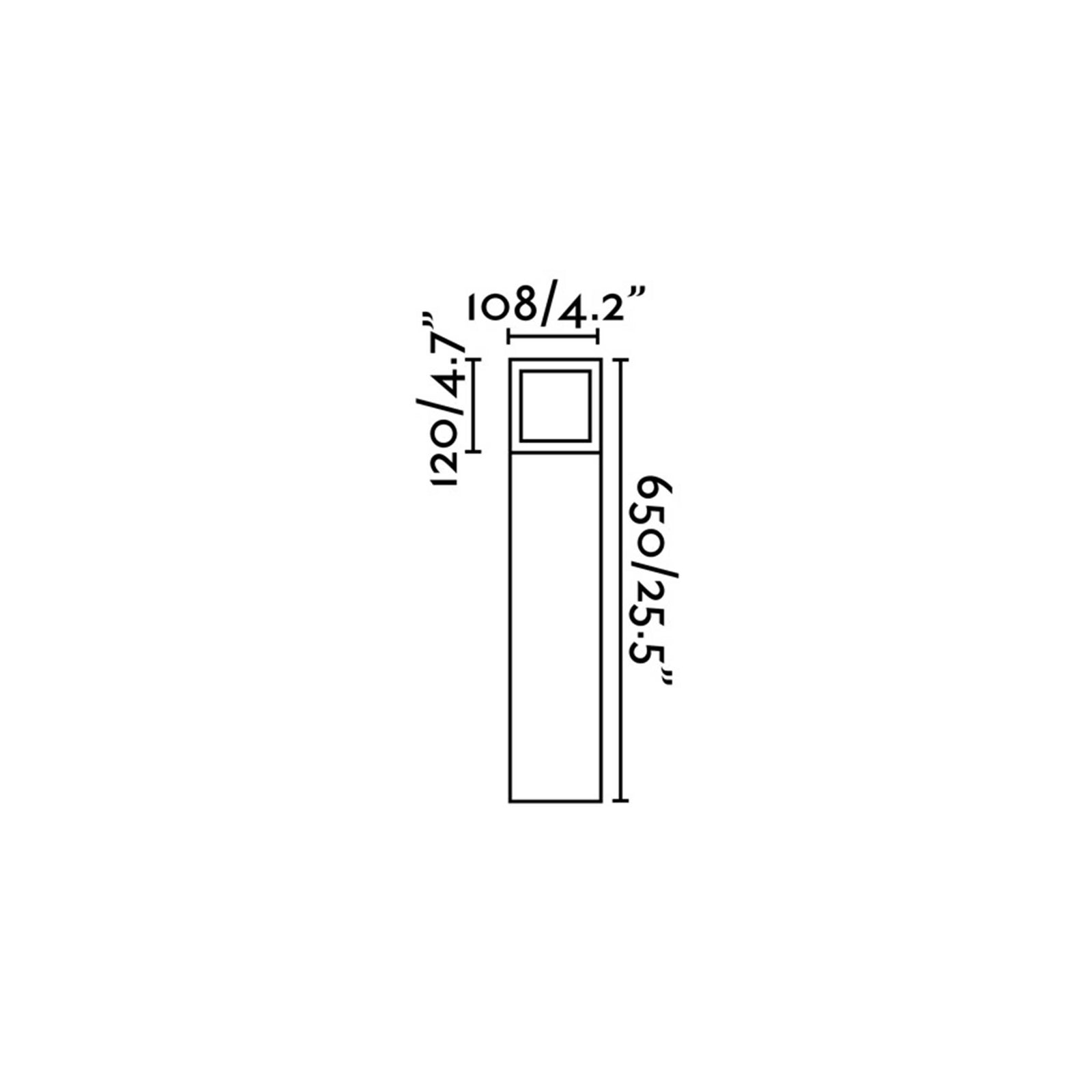 Faro Onze E27 stĺpové vonkajšie svietidlo IP54